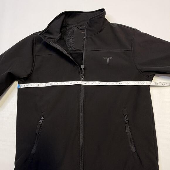 Tesla Jacket Womens Small Black Softshell Full Zip Fleece Lined Logo Embroidered - Picture 7 of 12